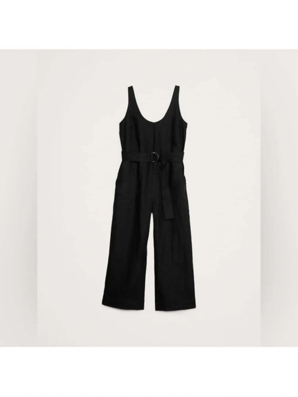 NWT! Banana Republic Black Linen Belted Wide-Leg Jumpsuit